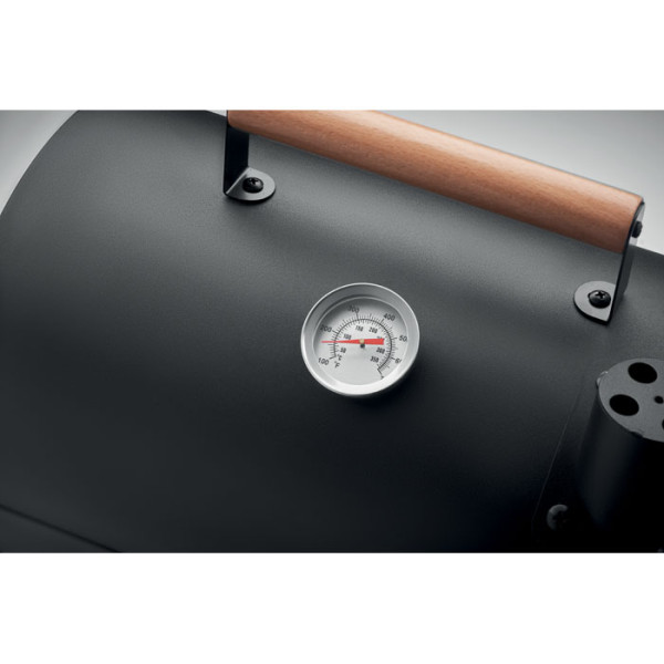 Grill BBQ portabil cu coș de fum și indicator de temperatură Grill BBQ portabil cu coș de fum și indicator de temperatură