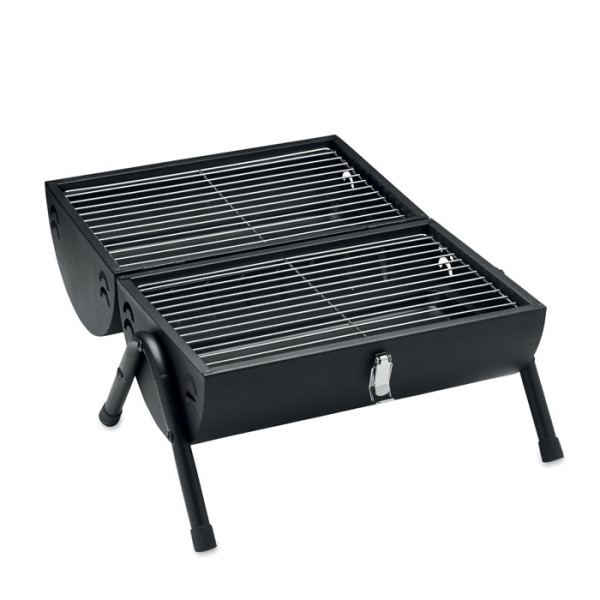Grill BBQ portabil cu coș de fum și indicator de temperatură Grill BBQ portabil cu coș de fum și indicator de temperatură