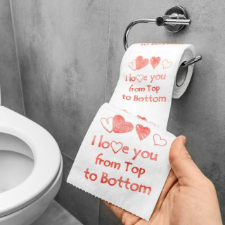 Hârtie igienică „I LOVE YOU”