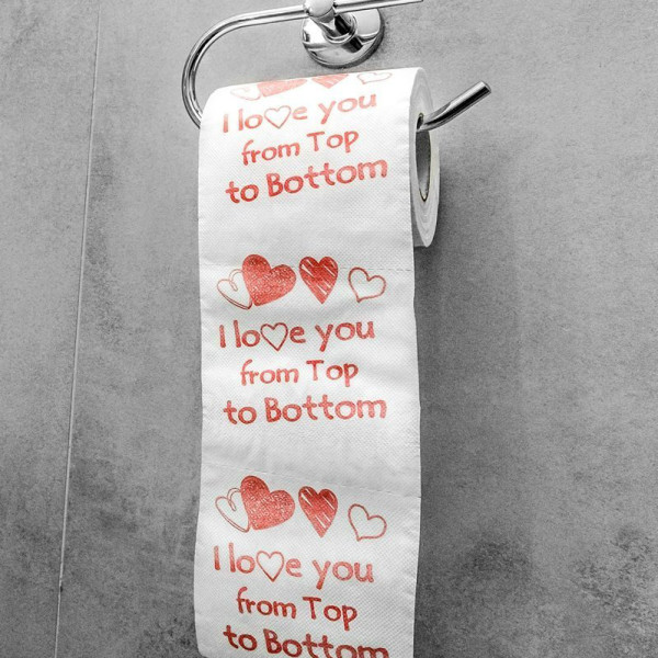 Hârtie igienică „I LOVE YOU” Hârtie igienică „I LOVE YOU”