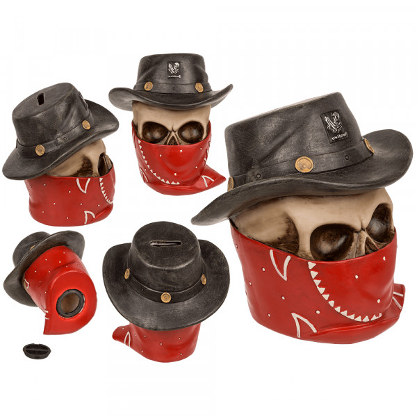 Pușculiță în formă de craniu "Outlaw" Pușculiță în formă de craniu "Outlaw"