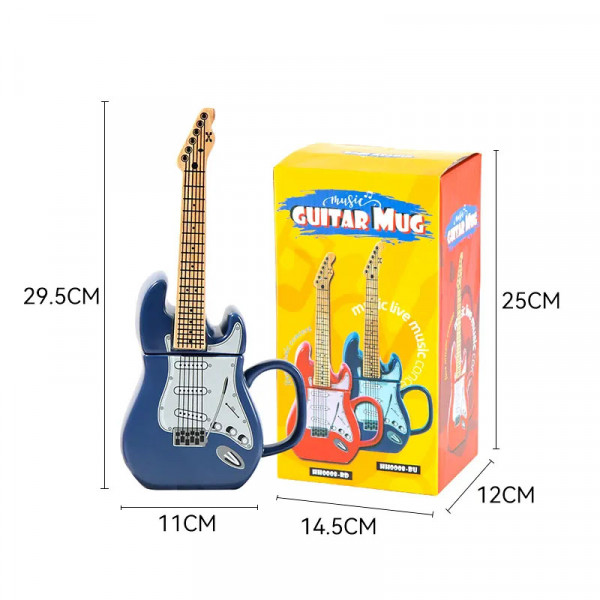 Cană XL în formă de chitară Cană XL în formă de chitară