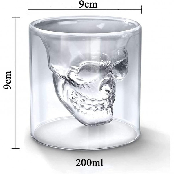 Pahar în formă de craniu „DOOMED”, 200ml Pahar în formă de craniu „DOOMED”, 200ml