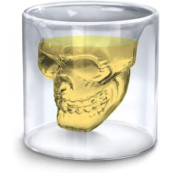 Pahar de shot în formă de craniu „DOOMED”, 75ml