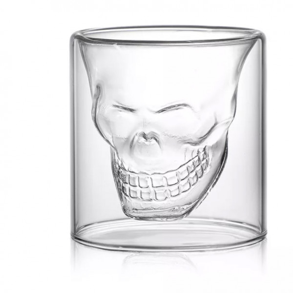 Pahar de shot în formă de craniu „DOOMED”, 75ml