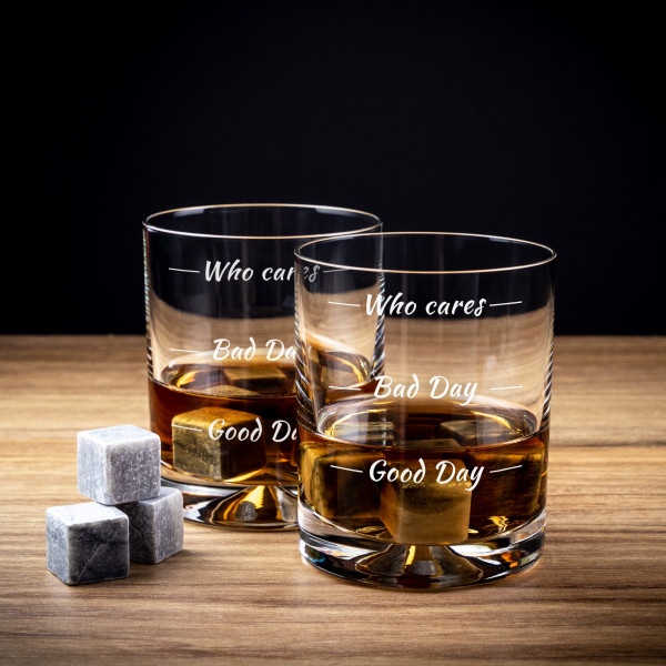 Set de pahare pentru whisky „Who Cares”