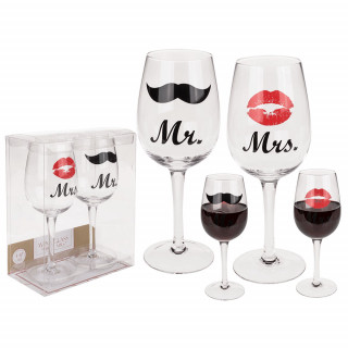 Set de pahare de vin „His and Hers”