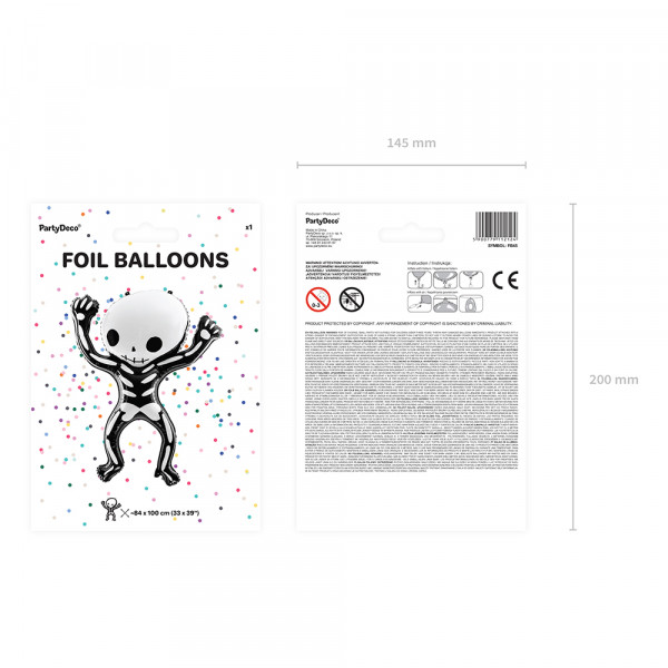 Balon de folie în formă de „Schelet” (84x100cm)