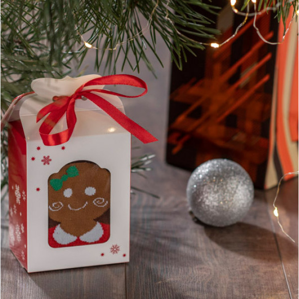 Șosete de Crăciun „COOKIE” în cutie festivă (2 perechi) Șosete de Crăciun „COOKIE” în cutie festivă (2 perechi)