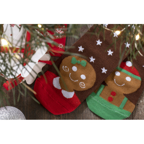 Șosete de Crăciun „COOKIE” în cutie festivă (2 perechi) Șosete de Crăciun „COOKIE” în cutie festivă (2 perechi)