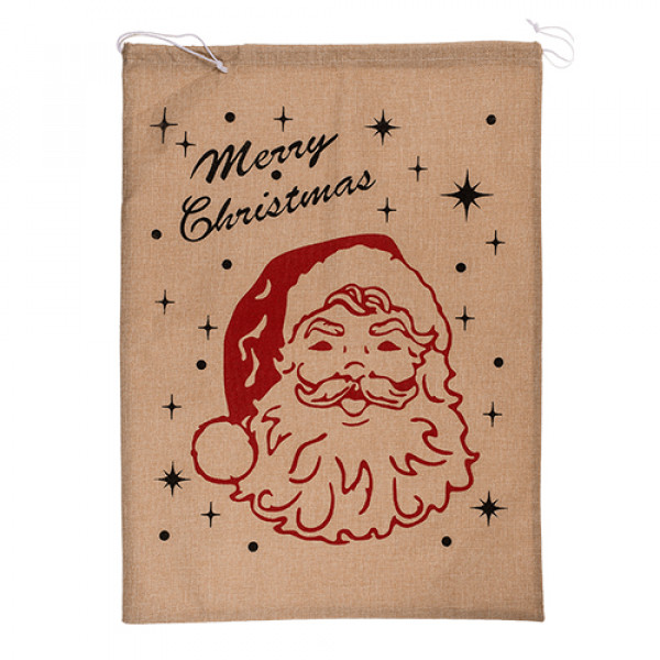 Pungă de cadouri XL din iută "Merry Christmas" (68 x 50cm) Pungă de cadouri XL din iută "Merry Christmas" (68 x 50cm)