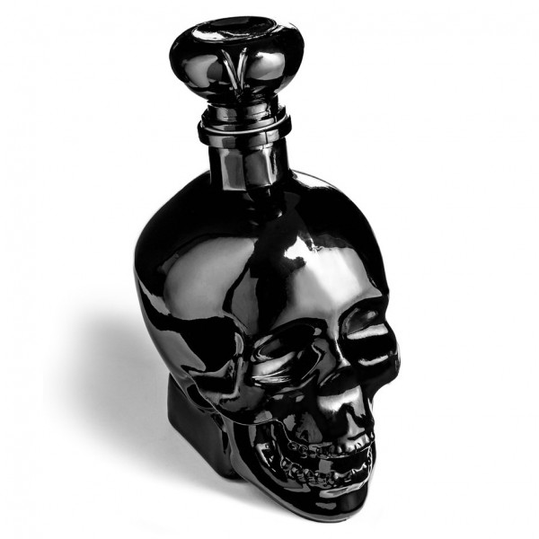 Carafă neagră în formă de craniu (750ml)