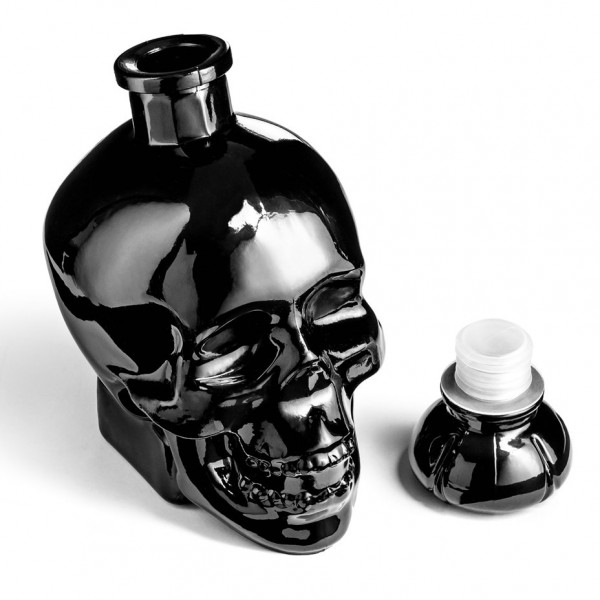 Carafă neagră în formă de craniu (750ml)