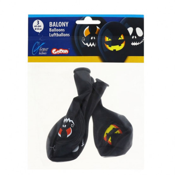 Baloane Premium „Halloween Faces” (3 buc.)