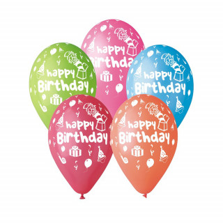 Baloane "Happy Birthday" (5 buc.)
