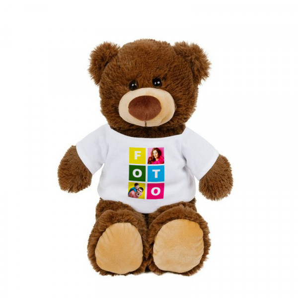 Ursuleț de pluș "Bernie" cu fotografia aleasă de tine (25 cm) Ursuleț de pluș "Bernie" cu fotografia aleasă de tine (25 cm)