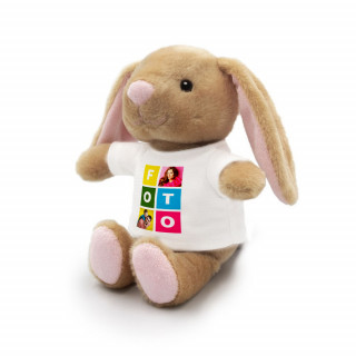 Iepuraș de pluș "Binky" cu fotografia aleasă de tine (18 cm)
