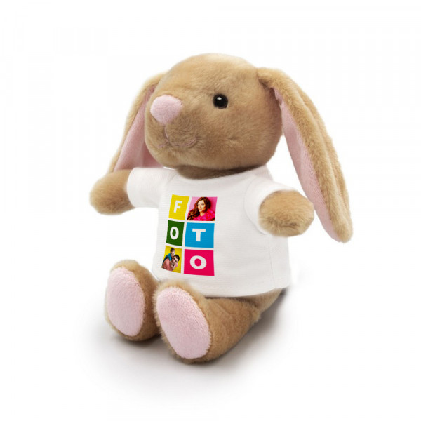 Iepuraș de pluș "Binky" cu fotografia aleasă de tine (18 cm) Iepuraș de pluș "Binky" cu fotografia aleasă de tine (18 cm)