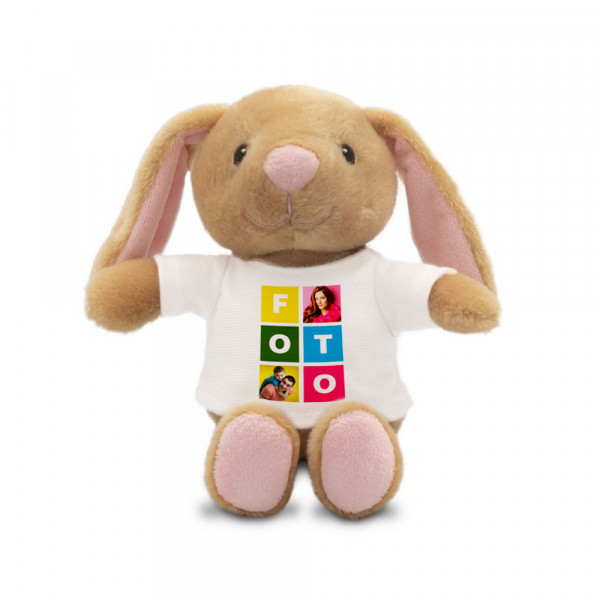 Iepuraș de pluș "Binky" cu fotografia aleasă de tine (18 cm) Iepuraș de pluș "Binky" cu fotografia aleasă de tine (18 cm)