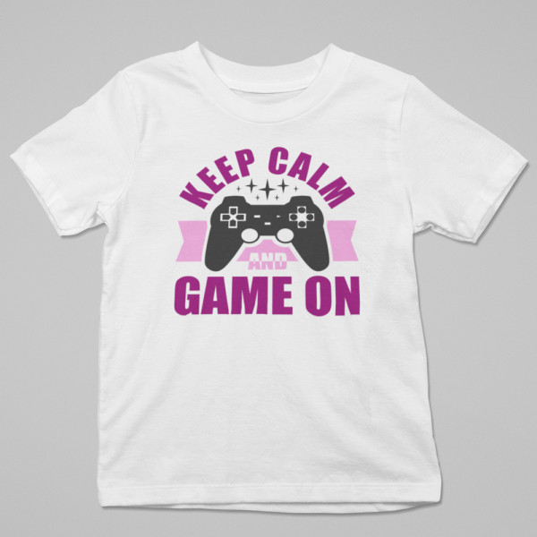 Tricou "Keep calm and game on"