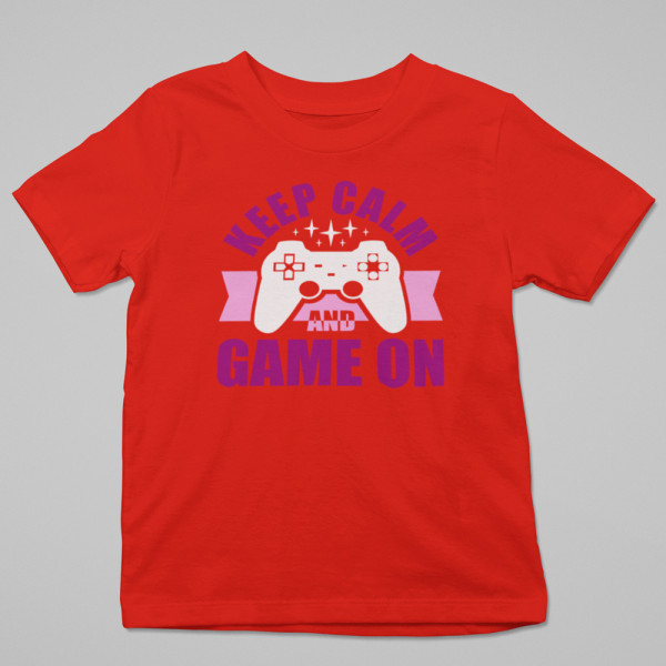 Tricou "Keep calm and game on"