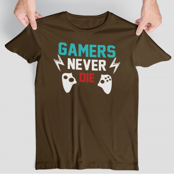 Tricou "Gamers never die"