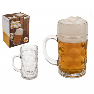 Halbă de bere XL "Beer Stein" (1 litru)