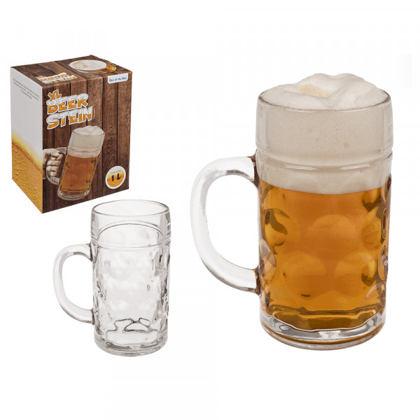 Halbă de bere XL "Beer Stein" (1 litru) Halbă de bere XL "Beer Stein" (1 litru)