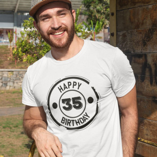 Tricou "Happy birthday" su pasirinktais metais