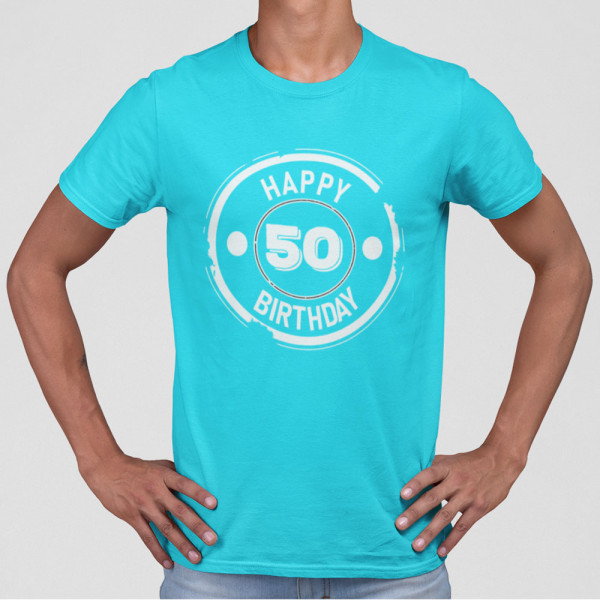 Tricou "Happy birthday" su pasirinktais metais