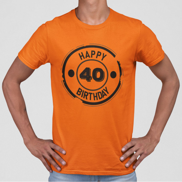 Tricou "Happy birthday" su pasirinktais metais