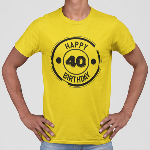 Tricou "Happy birthday" su pasirinktais metais
