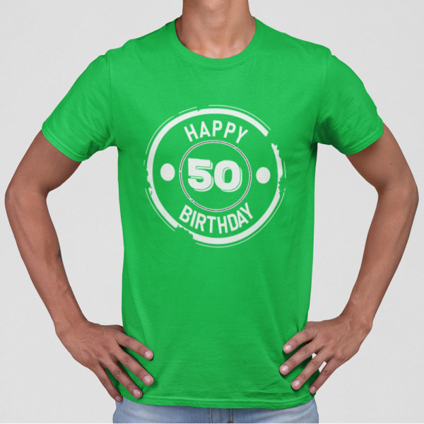 Tricou "Happy birthday" su pasirinktais metais