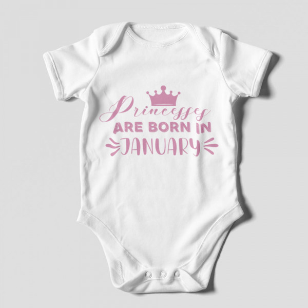 Salopetă pentru copii "Princesses are born in" cu lună schimbabilă Salopetă pentru copii "Princesses are born in" cu lună schimbabilă