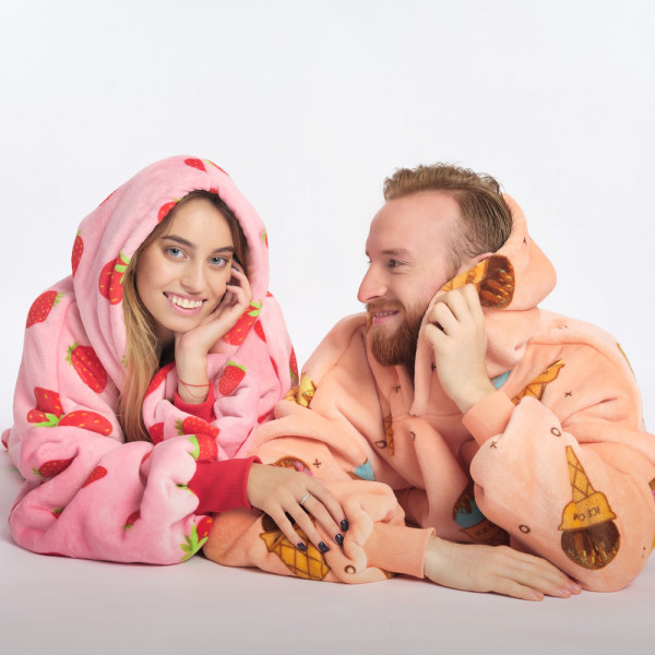 BARAMOOR set hanorac-pătură „Sweet Couple”