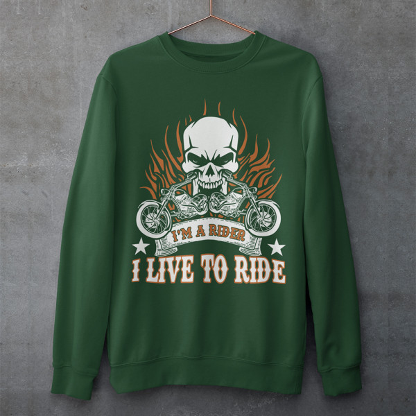 Hanorac "I'm a rider" (fără glugă)