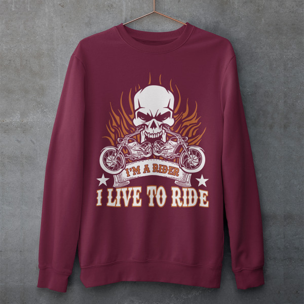 Hanorac "I'm a rider" (fără glugă)