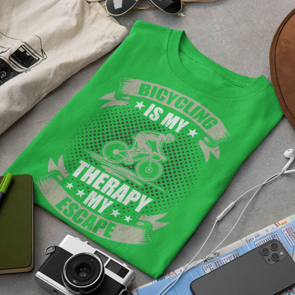 Tricou "Bicycling is my therapy"