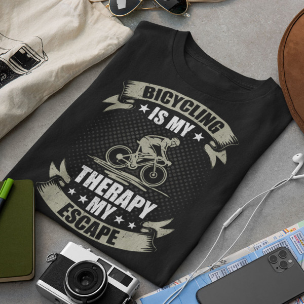Tricou "Bicycling is my therapy"