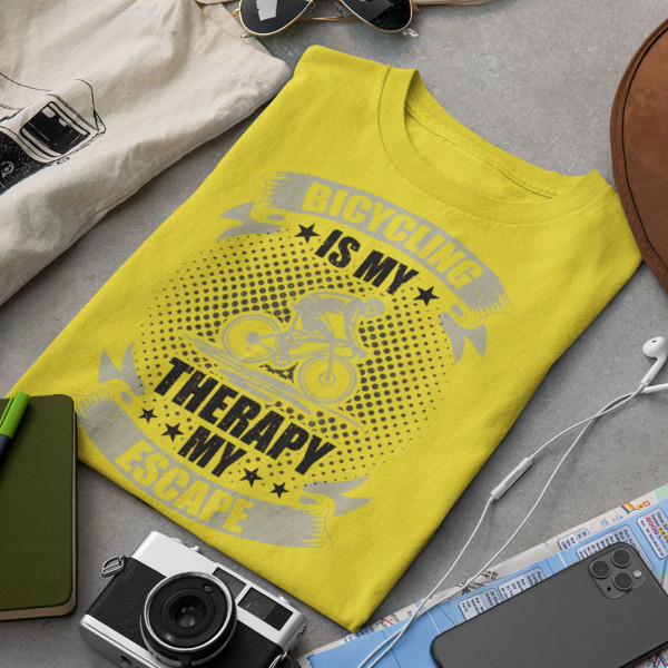Tricou "Bicycling is my therapy"