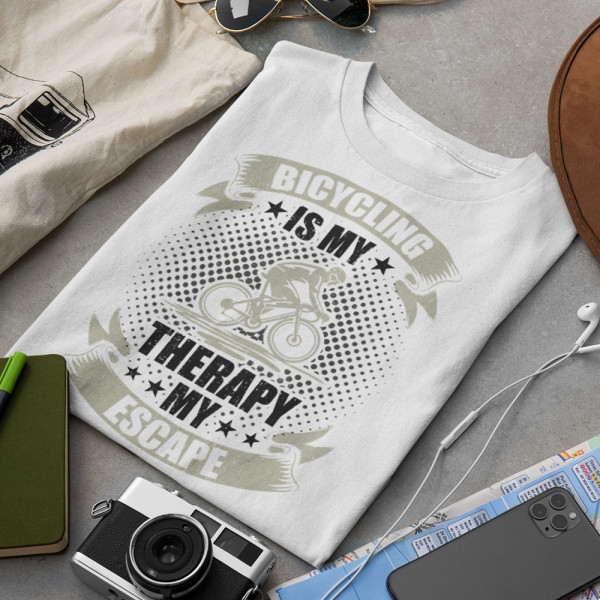 Tricou "Bicycling is my therapy"
