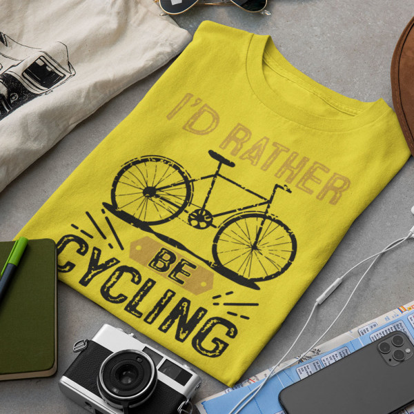 Tricou "I'd rather be cycling"