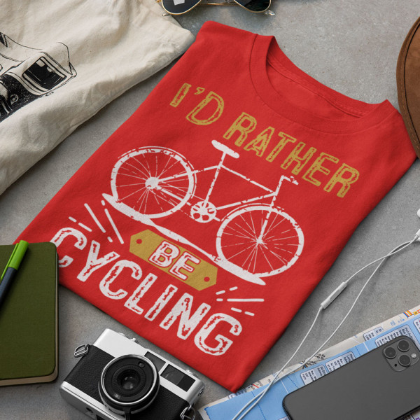 Tricou "I'd rather be cycling"