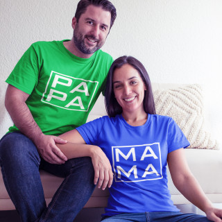 Set de tricouri "MAMA and PAPA"
