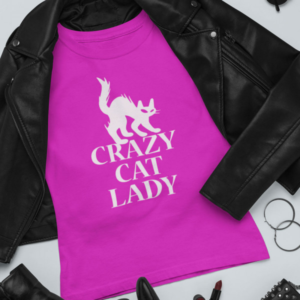 Tricou pentru femei "Crazy cat lady"