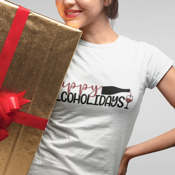 Tricou pentru femei "Happy alcoholidays"