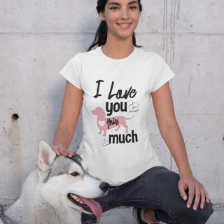 Tricou pentru femei "I love you"