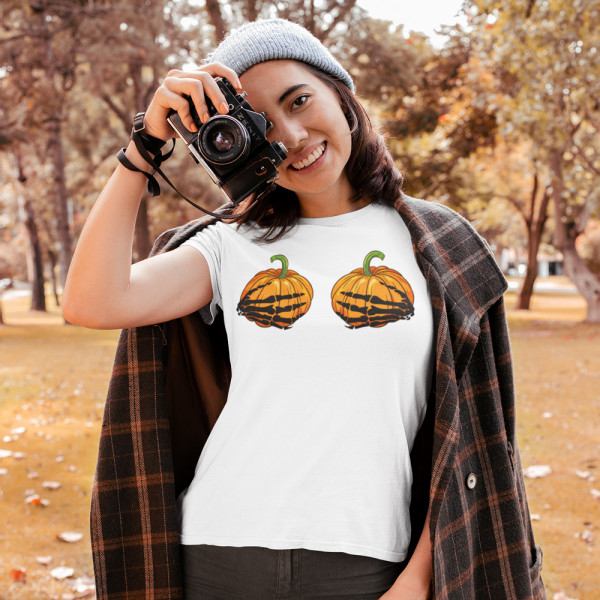 Tricou pentru femei " Pumpkin hands"