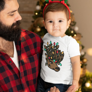Tricou pentru copii "Ren festiv"