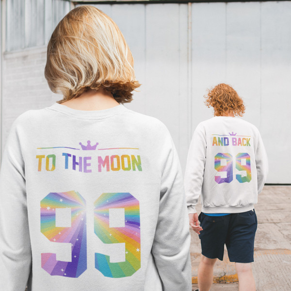 Set hanorac "To the moon and back" (fără glugă)